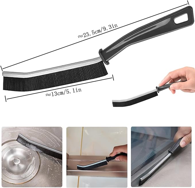 5PCS Hard Bristle Crevice Cleaning Brush, Multifunctional Crevice Cleaning Tool, Gap Cleaning Brush, Crevices Cleaning Brushes for Tight Narrow Spaces, Grout Lines, Sink, Toilet, Household Use