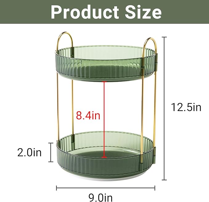 360 Rotating Makeup Organizer for Vanity