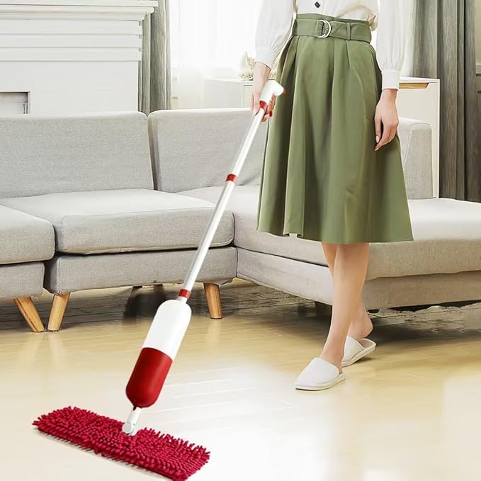 Spray Mop for Floor Cleaning Wet & Dry Mops Multi-Purpose Spray Mop - 2-in-1 Dry and Wet Microfiber Floor Cleaning mop,Comes with a 650 ml Reusable can Bottle