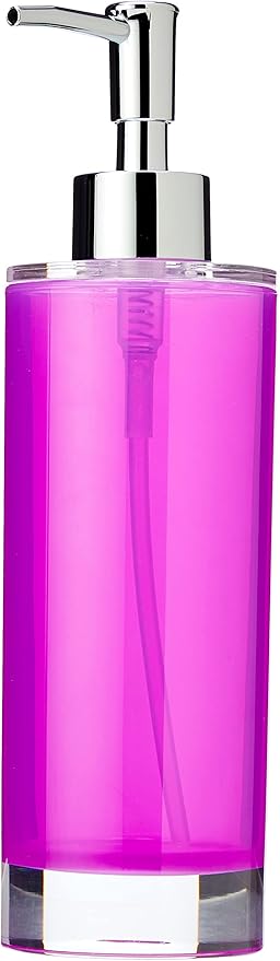 Excelsa Soap Dispenser, Polystyrol Purple, 6.5 x 6.5 x 22 cm