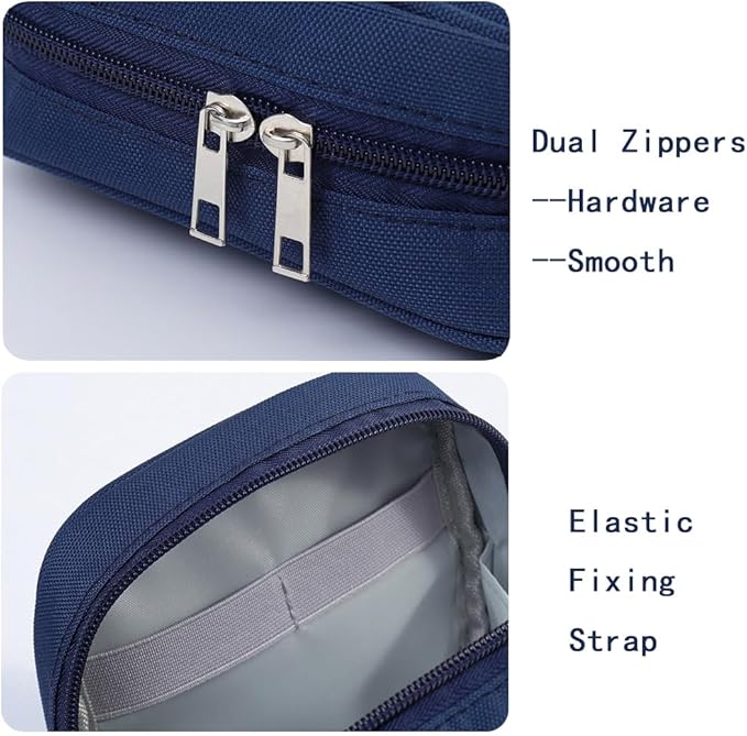 E-Tree Storage Pouch for Small Electronics and Accessories,Tech Bag,Electronic Organizer Case Compatible with MacBook Laptop Charger,Mouse,Cables,Hub,Power Bank,Earphone,Toiletries Cosmetics (Yellow)