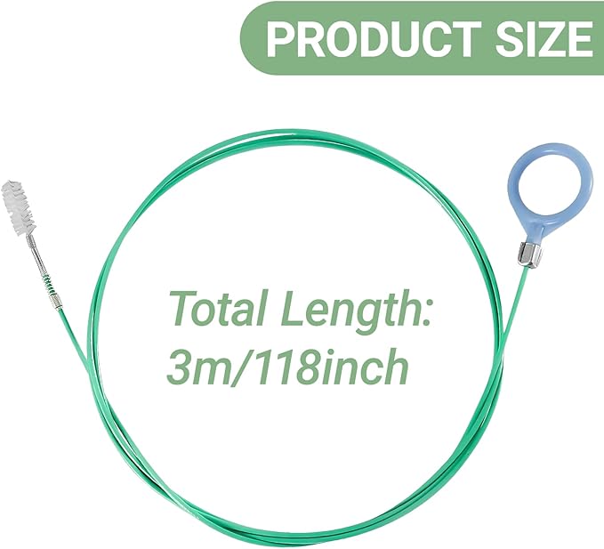 Auto Sunroof Drain Cleaning Tool, 118 Inch Flexible Tube Cleaning Brush, Flexible Drain Brush Extra Long Pipe Cleaners, Dredging Tool for Car Sunroof, Sewers, Windshield Wiper Hole