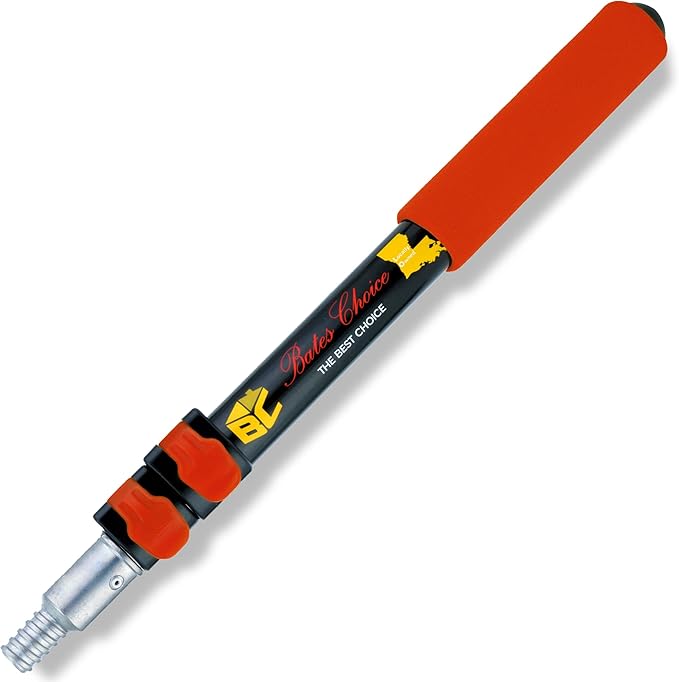 Bates- Extension Pole, 1.4 to 3 Ft Pole, ‎Black and Orange, Telescoping Pole, Extendable Pole, Telescopic Pole, Paint Pole, Paint Roller Extension Pole, Paint Extension Pole, Telescopic Poles