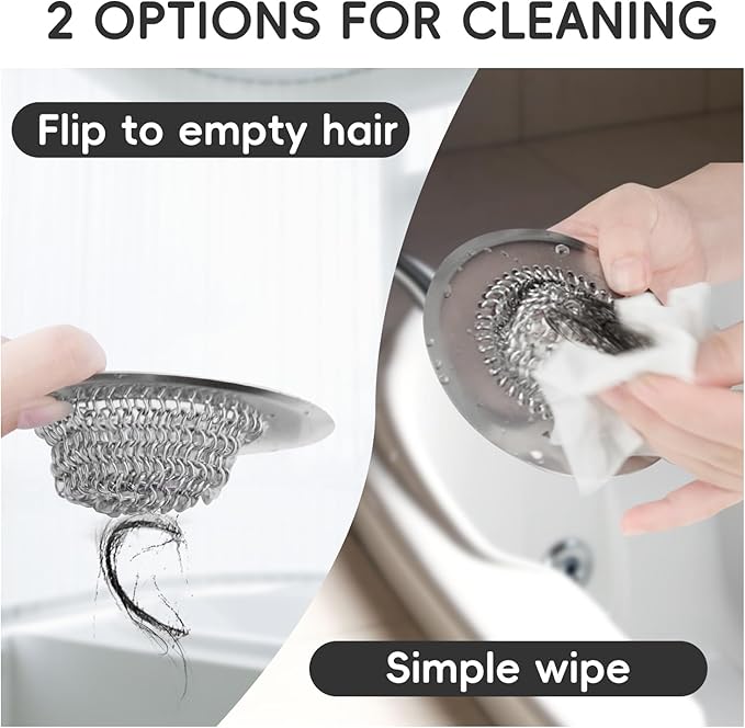 2 Pack Wokdada Bathtub Drain Hair Catcher, Wokdada Fast Drainage Shower Drain Hair Catcher