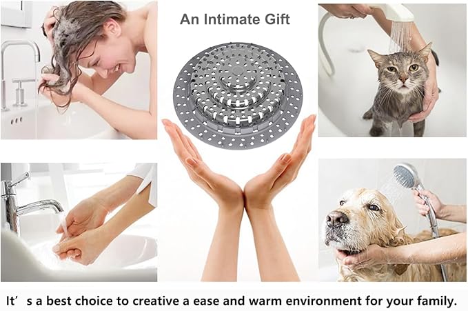 XAJOON Bathtub Drain Hair Catcher，Bathtub Protector Suitable for Bathroom Bathtub, Pop-Up Drains. (Patented Product)