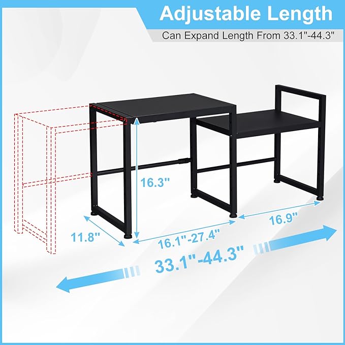 44.3 Inches Expandable Metal Storage Shelves