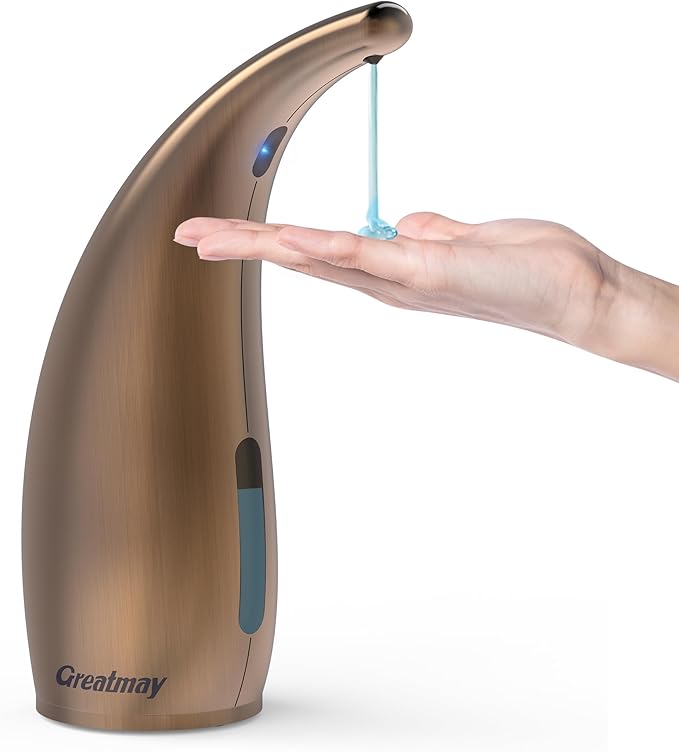 Adjustable Automatic Soap Dispenser Touchless, 4 Adjustable Levels Touchless Sensor Liquid Soap Pump Dispenser，300ml Rechargeable Magnetic Charging Hand Soap Dispenser for Kitchen，Bathroom