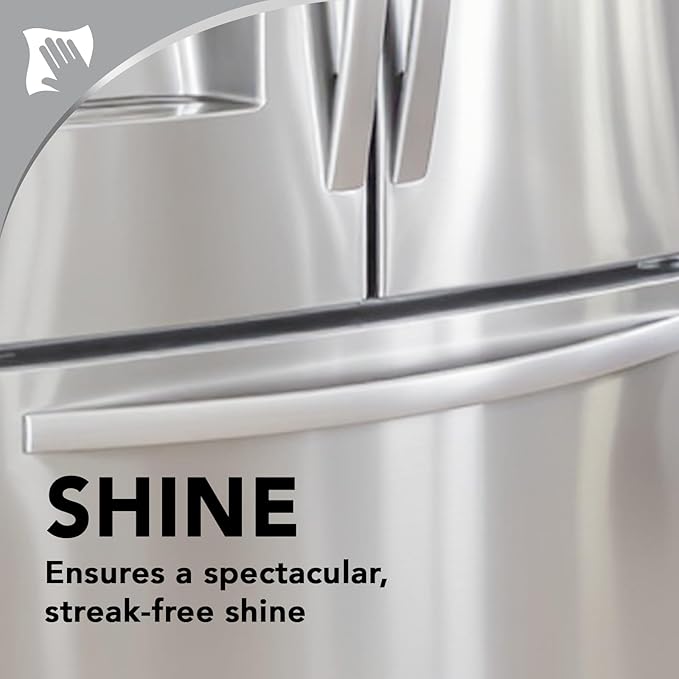 Weiman Stainless Steel Cleaner & Polish, 6 Pack, Anti Fingerprint Spray, Water Spots & Grease, No Streaks or Residue, Safe for Metal Polish, Chrome