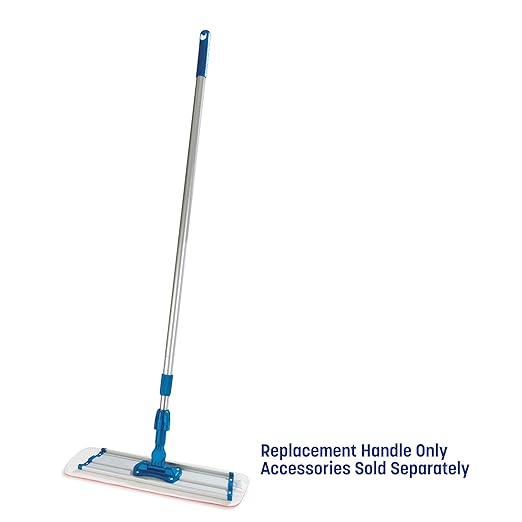 Carlisle FoodService Products Aluminum Mop Handle, Flat Handle for Cleaning, 43 To 70 Inches, Silver, (Pack of 12)
