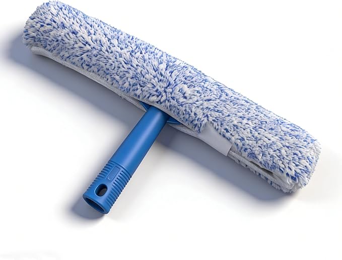 68" Window Washing Kit with Extension Pole, Long Handle Window Squeegee and Scrubber, Window Cleaner Tool for High Outdoor Windows, Glass