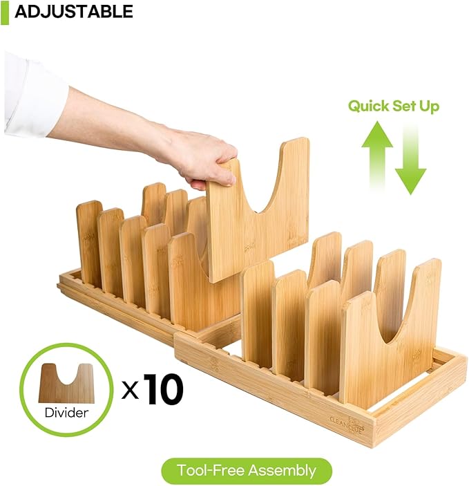 Pots and Pans Organizer under Cabinet, Natural