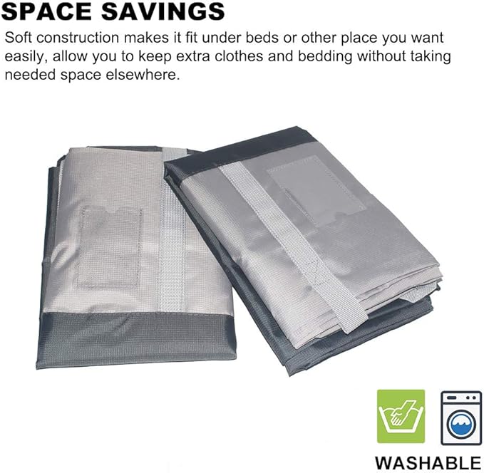 105L Clothing Storage Bags, 2pcs Comforter Storage Bags for Blankets and Quilts, Bedding, Sweaters, Pillows, Zippered Heavy Duty Extra Large Packing Bags for Moving