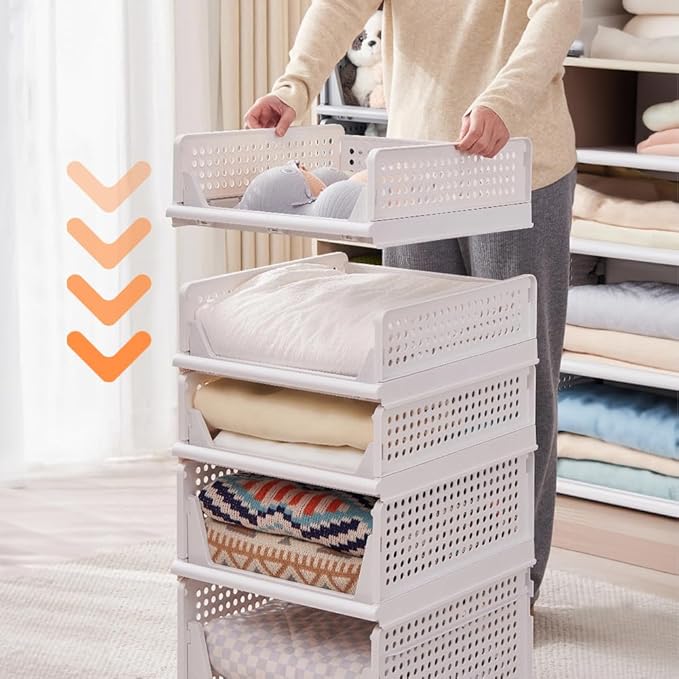 Yazi 5XL Stackable Plastic Storage Basket