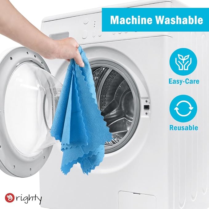 Orighty Cleaning Cloths Bulk, 200 Pack Shop Rags Reusable, Multi-Purpose Shop Towels for Cars, Microfiber Cleaning Rags for Automotive, Mechanic, Kitchen, Lint Free Towels 11.5’’ x 11.5’’, Blue