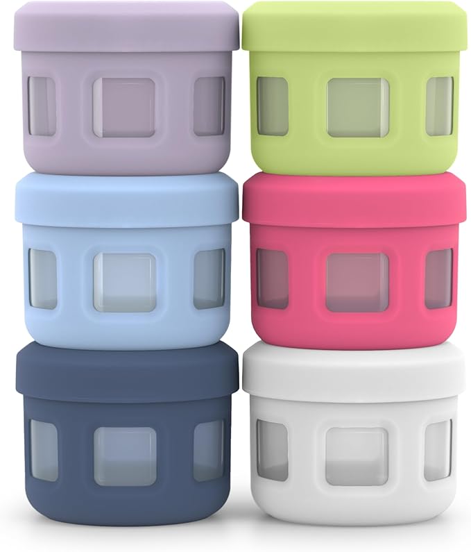 Ello Reusable Condiment Containers with Screw-on Leak Proof Lid | Perfect for Salad Dressing Sauce Dips Lunchbox Picnic Travel Bento Box | BPA-Free