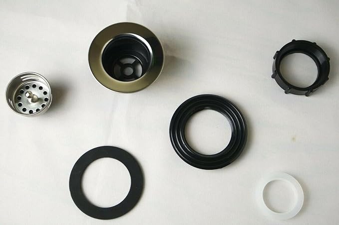 APEX RV Sink Drain with Removable Stainless Steel Strainer, fits (2 1/2 inch) Sink Opening, Fits (1 1/2 inch) Pipe Diameter for RV, Camper, Trailer, Marine Vessel, Cabin, and Bar Sink.