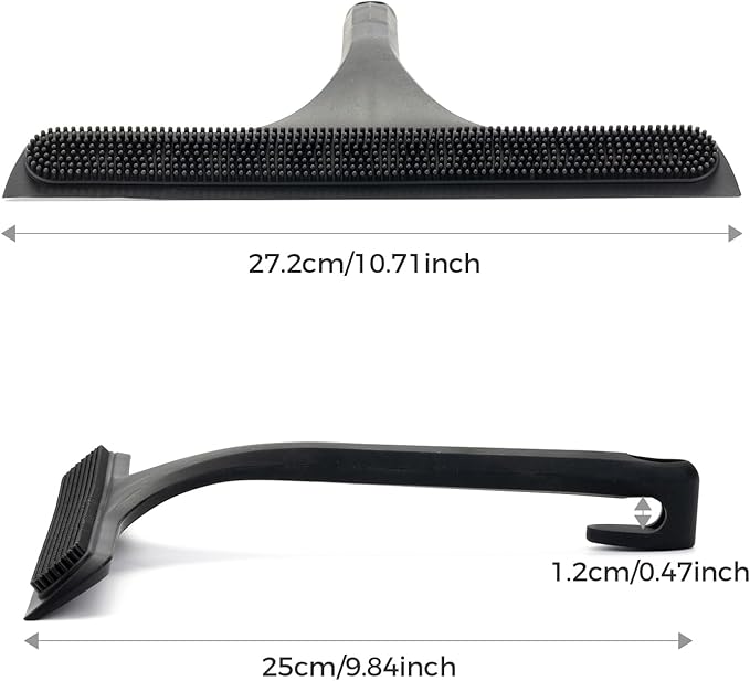 10.7“ Wide All-Purpose Shower Squeegee for Glass Doors, Squeegee for Shower Glass with Hook, Window Squeegee for Home, Small Squeegee for Shower