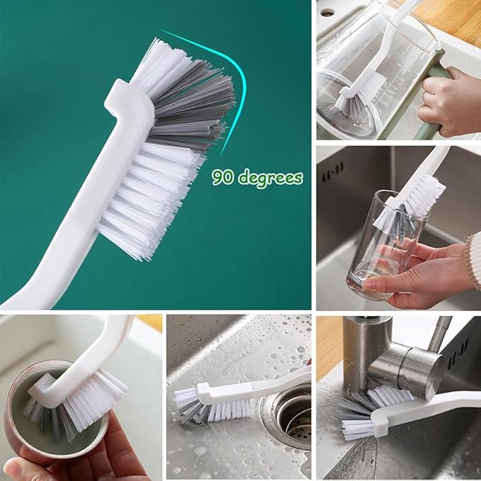 12Pcs Crevice Cleaning Brush Set, Multifunctional Hard Bristle Cleaning Product with Scraper, Designed specifically for Cleaning Narrow Spaces, Suitable for Toilets, faucets, Kitchens, Grouting