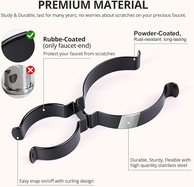 RV Round Soap Dispenser Holder, Durable Stainless Steel Organization Accessories to Secure Soap Bottle, for Camper, Camper Van or Motorhome, Fits Round RV Faucets & Bottles, Easy Snap-On, Space-saving