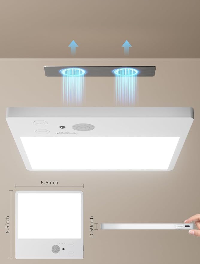 Motion Sensor Light Indoor with Remote,3 Color Motion Sensor Lights with Remote, Wireless Closet Light Battery Operated, Magnetic Dimmable LED Lights for Shower Pantry Shed Hallway Porch Garage Stairs