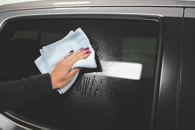 The Rag Company - Premium Window, Glass, Mirror & Chrome Detailing Towels - Professional Korean 70/30 Microfiber Blend, Lint-Free, Streak-Free, 350gsm