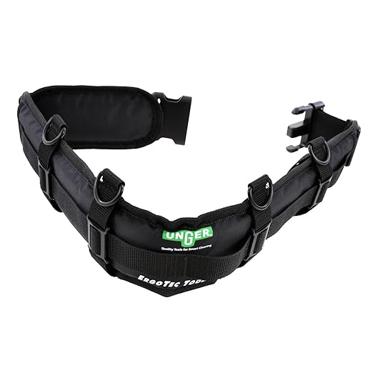 Unger Commercial ErgoTec Belt – Adjustable Length 32 to 50 Inches, Heavy Duty Belt for Professional Window Cleaning Tools – Ideal for Tool Pouches