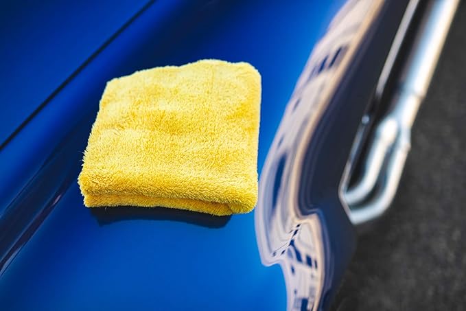 The Rag Company - Eagle Edgeless 500 - Professional Korean 70/30 Blend, Super Plush Microfiber Detailing Towels, Circular Knit Weave, 500gsm, 16in x 16in, Gold (4-Pack)