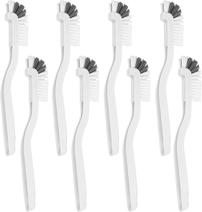 8 Pcs Dish Brush Bottle Bathroom Scrub Brushes Kitchen Cleaning Brush Right Angle Kitchen Brush Sink Household Pot Pan Edge Corners Tile Lines Brush with Stiff Bristles