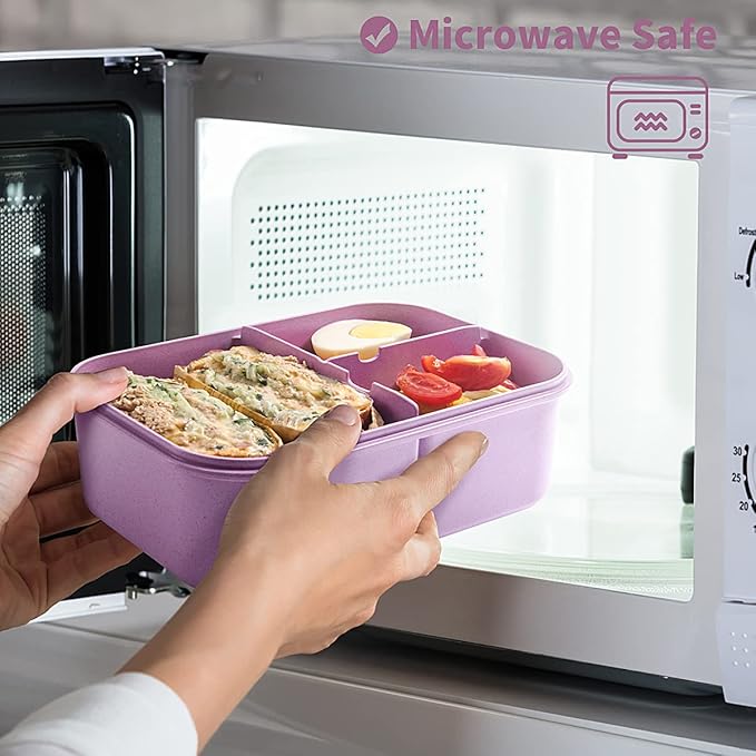 MISS BIG® Bento Box,Bento Box Adult,Lunch Box,Leak Proof Lunch Containers,No BPAs and No Chemical Dyes Bento Lunch Box