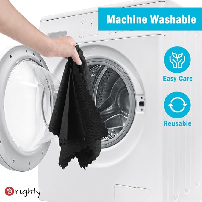 Orighty Black Microfiber Cleaning Cloth, 150 Pack Highly Absorbent Cleaning Supplies, Lint Free Kitchen Towels Cleaning Rags, Microfiber Towels for Cars, House, Window, 12x12 inch