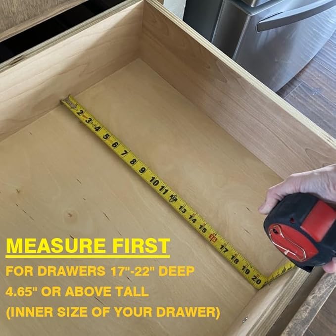 Fabsome Dresser Drawer Organizers 6 Pack, 4.65'' High Adjustable from 17-22‘’ Bamboo Drawer Dividers for Clothing Baby Clothes