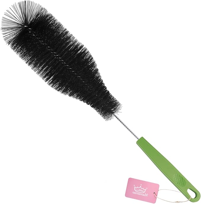 Long Bottle Brush, 15.64 in Bendable Cleaner Brushes for Cleaning Neck Beer Bottles, Wine, Baby Bottles, Water Bottles, Tumblers, Flask, Bird Feeder, Vase, Pipes and Brewing Supplies Black/1Pack