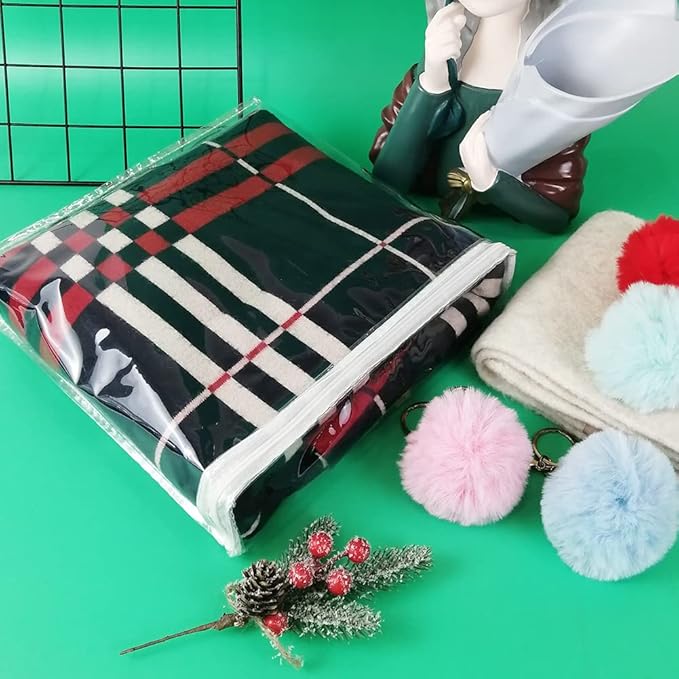 25Pcs Clear Vinyl Zippered Storage Bags