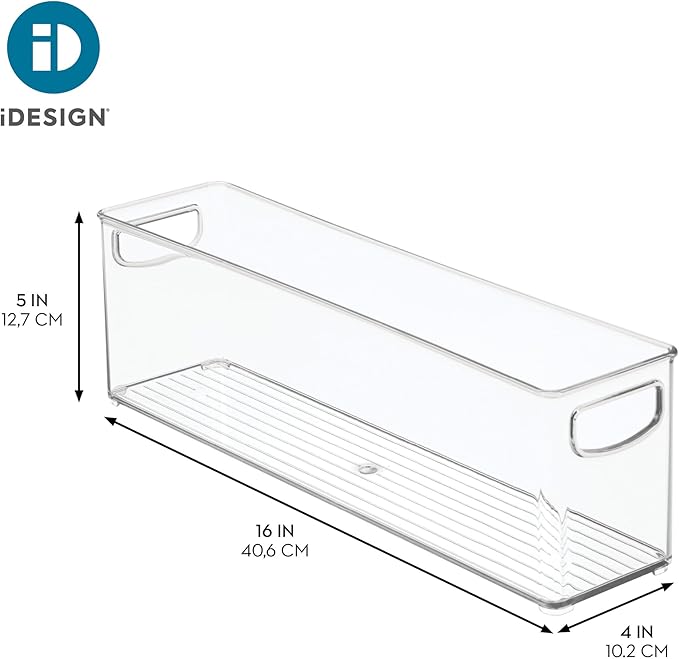 Recycled Plastic Stackable Storage Bin, Perfect to Hold Breast Milk Bags, Clear