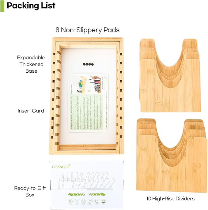 Pots and Pans Organizer under Cabinet, Natural