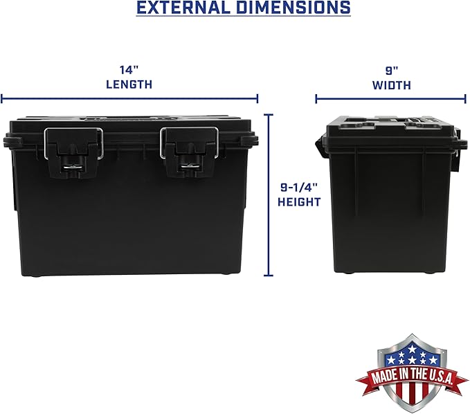 12764 XL Storage Bins With Lids, 4-Pack Stackable Storage Bins, Made in USA