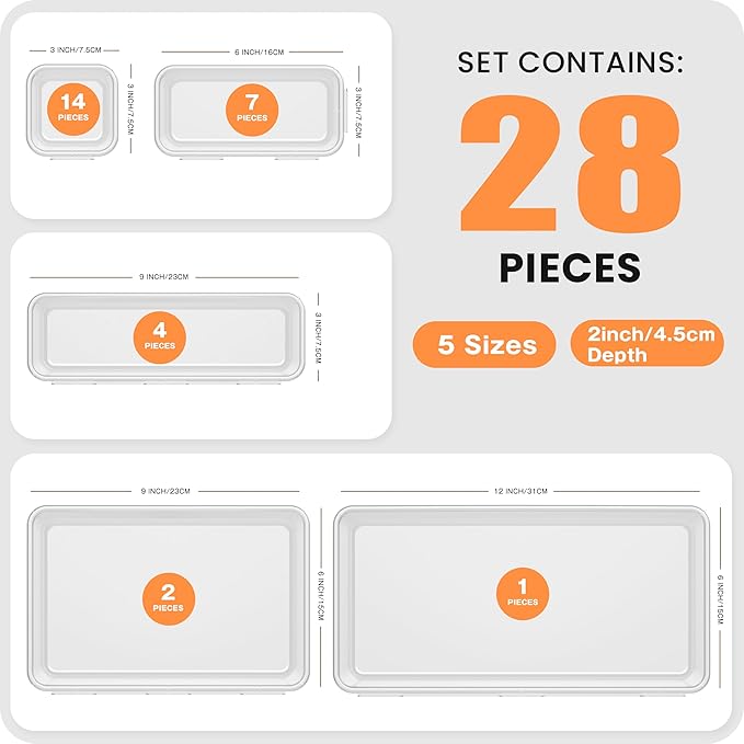 【Military Grade】A-LuGei Drawer Organizer,【𝟱𝗦𝗶𝘇𝗲】Makeup organizer,【Holds 177 Items】Bathroom Organizers and Storage,Organization and Storage