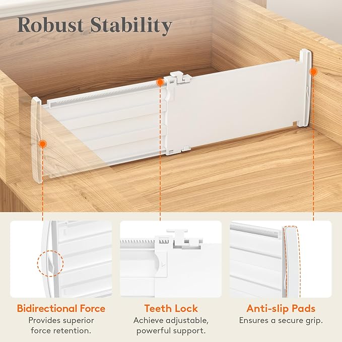 5" Tall 5 Pack Drawer Dividers