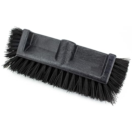 SPARTA Multi-Level Tile Scrub Brush 12" Wide Brush Head, Heavy-Duty Tile Cleaning Brush with End Bristles for Commercial Tiles, Tubs and Floor, Plastic, 12 Inches, Black, (Pack of 12)