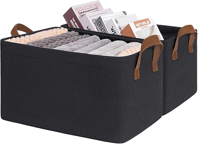 Black Storage Bins Shoe Basket for Entryway