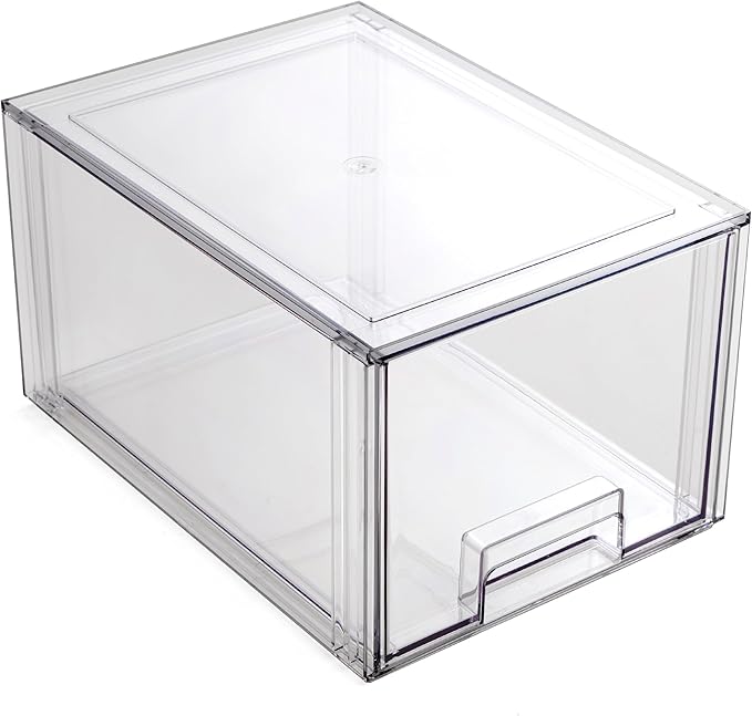 Stackable Storage Drawers, Tall Small, Clear, THE CRATE COLLECTION