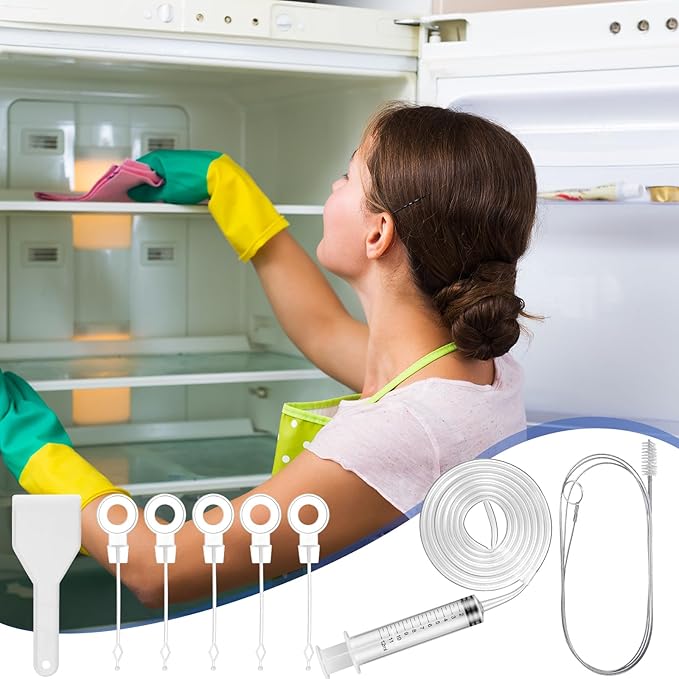 Gisafai 9pc Fridge Cleaning Kit - 36" Drain Tool