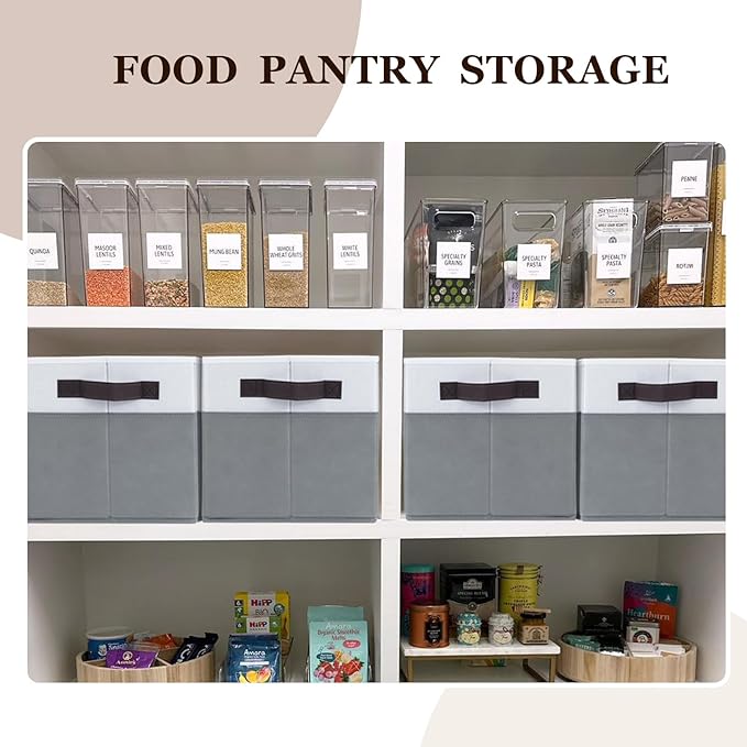 12 Pack Large Storage Baskets for Shelves