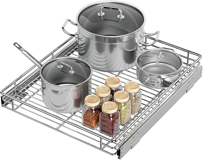 Pull Out Cabinet Organizer, 17.8" W x 21" D