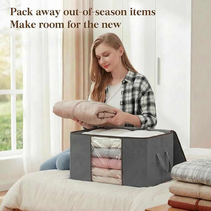 6 Pack Clothes Storage Bins with Lids