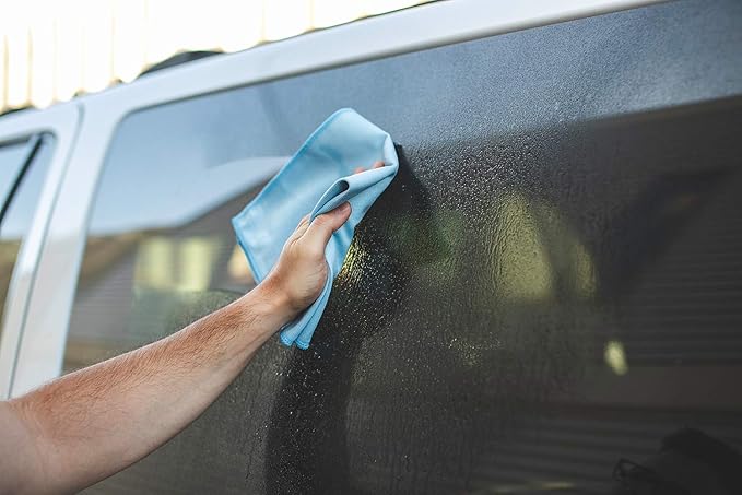 The Rag Company - Premium Window, Glass, Mirror & Chrome Detailing Towels - Professional Korean 70/30 Microfiber Blend, Lint-Free, Streak-Free, 350gsm