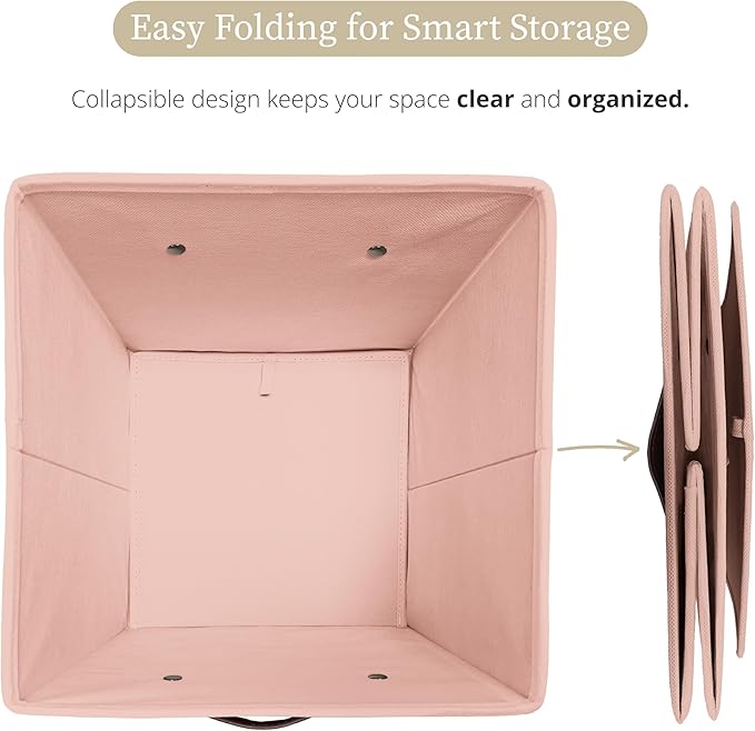 Storage Cubes, 13x13x13 Storage Cube Bins with Labels, 13" / 6pcs, Rainbow