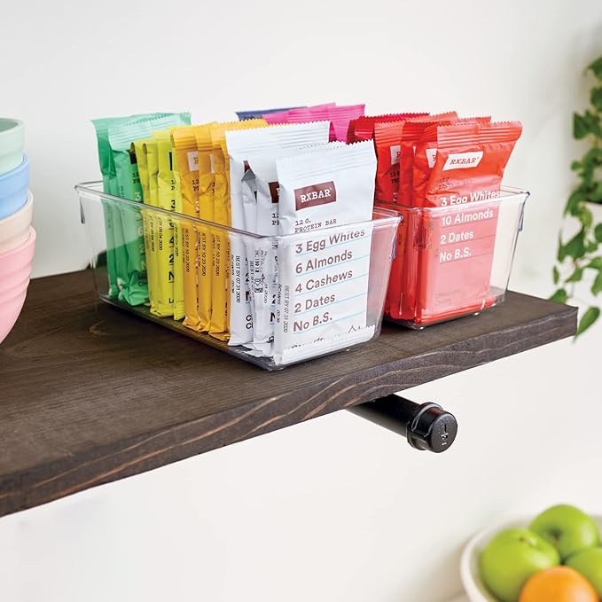 iDesign Plastic Drawer Organizer for Kitchen, Bathroom, and Desk Drawers, Set of 2, Clear