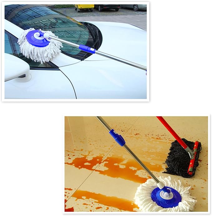 3 Pack Spin Mop Replacement Head for Hurrica, Mopnad, Cassabel and Other 360 Spin Mop Systems, Microfiber Spin Mop Refills (3pc-White)
