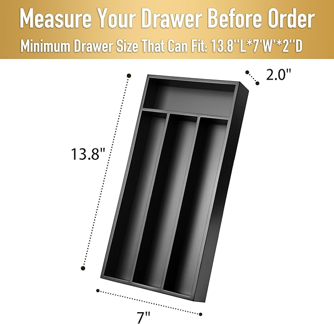 Silverware Organizer Small Bamboo Kitchen Drawer Organizer Utensil Organizer